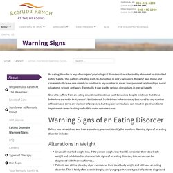 Signs of Eating Disorders: Symptoms and Warning Signs