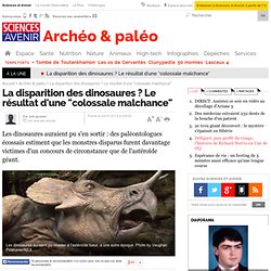 La disparition des dinosaures ? Le résultat d'une "colossale malchance"