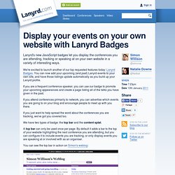 Display your events on your own website with Lanyrd Badges