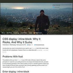 CSS display: inline-block: why it rocks, and why it sucks