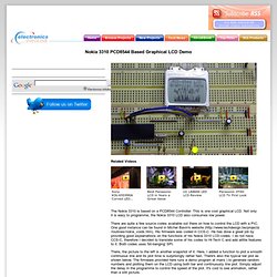 Nokia 3310 PCD8544 Based Graphical LCD Demo