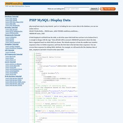 PHP MySQL: Display Data Step By Step Tutorial