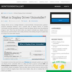 Display Driver Uninstaller Download