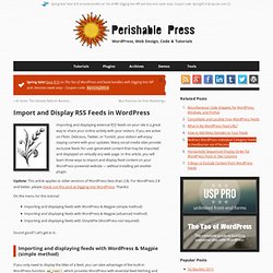 How to Import and Display RSS Feeds in WordPress