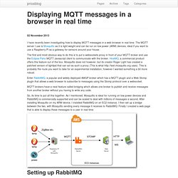 Displaying MQTT messages in a browser in real time