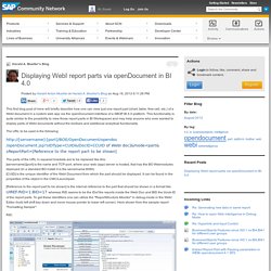 Displaying WebI report parts via openDocument i...