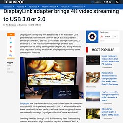 DisplayLink adapter brings 4K video streaming to USB 3.0 or 2.0