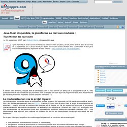 Java 9 est disponible, la plateforme se met aux modules : tour d'horizon des nouveautés