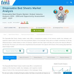 FMI Revises Disposable Bed Sheets Market Forecast, as COVID-19 Pandemic Continues to Expand Quickly