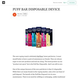 PUFF BAR DISPOSABLE DEVICE
