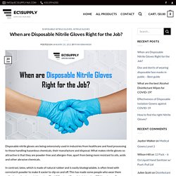 What are Disposable Nitrile Gloves Best Suited For