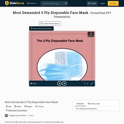 Most Demanded 3 Ply Disposable Face Mask