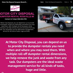 Motor City Disposal Dumpster Rental Roseville MI