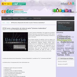 RTVE pone a disposición de todos la serie "Universo matemático"