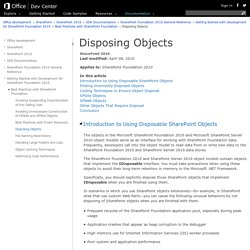 Disposing Objects