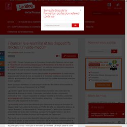 Financer le e-learning et les dispositifs mixtes: un vade-mecum
