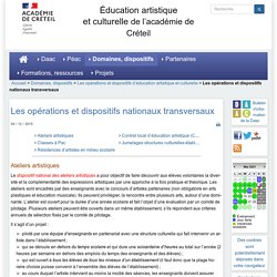 Les opérations et dispositifs nationaux transversaux