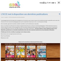 L'OCCE met à disposition ses dernières publications