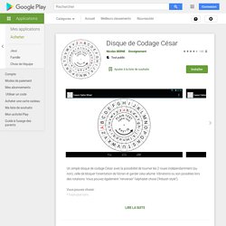 Disque de Codage César – Applications sur Google Play