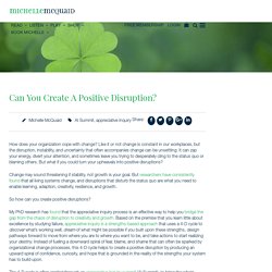 Can You Create A Positive Disruption?