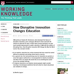 How Disruptive Innovation Changes Education