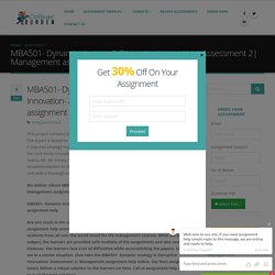 MBA501- Dynamic strategy & Disruptive Innovation- Assessment 2