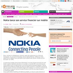 Nokia lance son service financier sur mobile