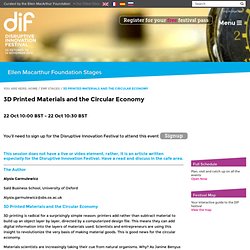 3D Printed Materials and the Circular Economy - Think Dif - Disruptive Innovation Festival