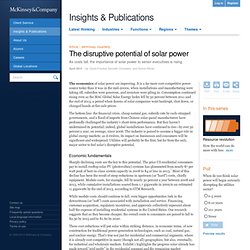 The disruptive potential of solar power