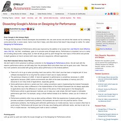 Dissecting Google&#039;s Advice on Designing for Performance - O&#039;Reilly Answers