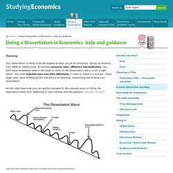 Doing a Dissertation in Economics – help and guidance - Studying Economics