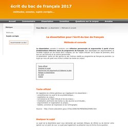 La dissertation pour l'écrit du bac de français