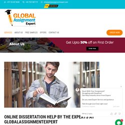 Dissertation Help by 6000+ PhD. Dissertation Helper