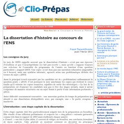 Methode La dissertation d’histoire au concours - Clio Prépas et concours capes agrégation