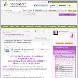 Dissertation Poesie Bac Francais