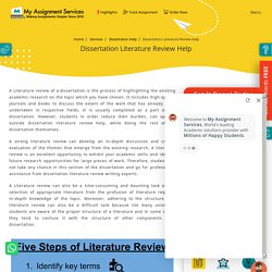 Dissertation Literature Review Help with Upto 50% OFF
