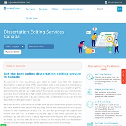 Best Dissertation Editing Services