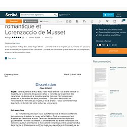 Dissertation: le drame romantique et Lorenzaccio de Musset