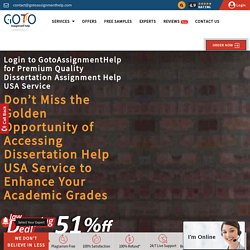 Dissertation Help USA @51% off Online Dissertation Assignment Help