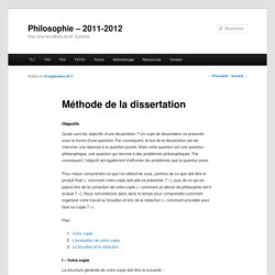 Méthode de la dissertation