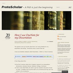 How I use OneNote for my Dissertation « ProtoScholar