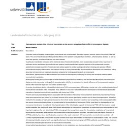 UNIVERSITAT BONN - 2019 - Dissertation en ligne : Toxicogenomic studies of the effects of insecticides on the western honey bee (Apis mellifera; Hymenoptera: Apidae)