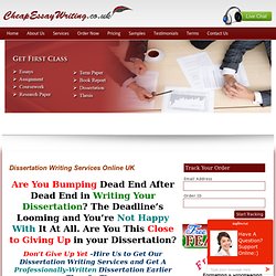 Cheap Dissertation Writing Services and Help Online UK