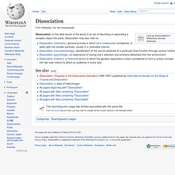 Dissociation - Wikipedia, the free encyclopedia
