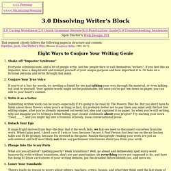 Dissolving Writer's Block