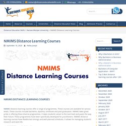 NMIMS Distance Learning Courses