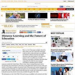 Steven Cohen: Distance Learning and the Future of Education