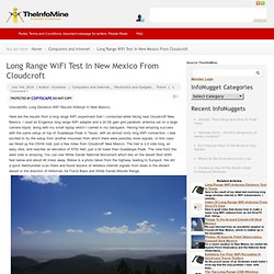 Long Range WiFi Distance Test New Mexico