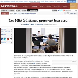 Emploi : Les MBA à distance prennent leur essor