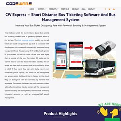 Short distance bus ticketing software